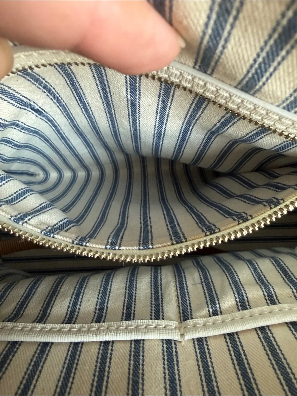 Dooney & Bourke White Dome Satchel with Gold Hardware